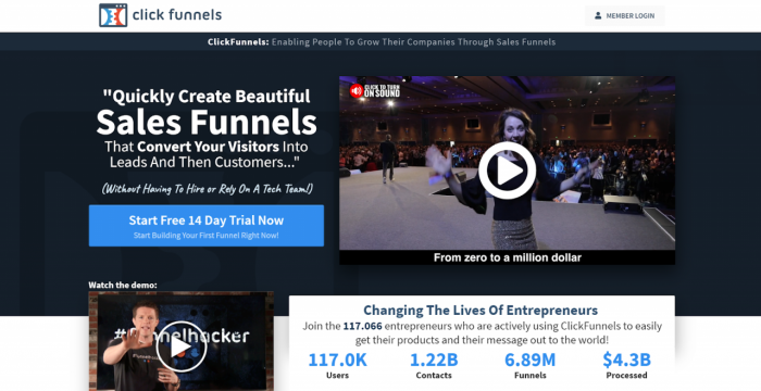 Squeeze page: ClickFunnels